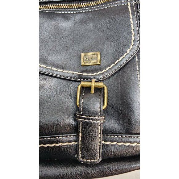 B.O.C. Black Faux Leather Mini Backpack Purse With Adjustable Straps & Gold Acce - Picture 4 of 15
